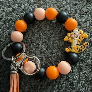 Tigger Beaded Keychain wristlet Bracelet